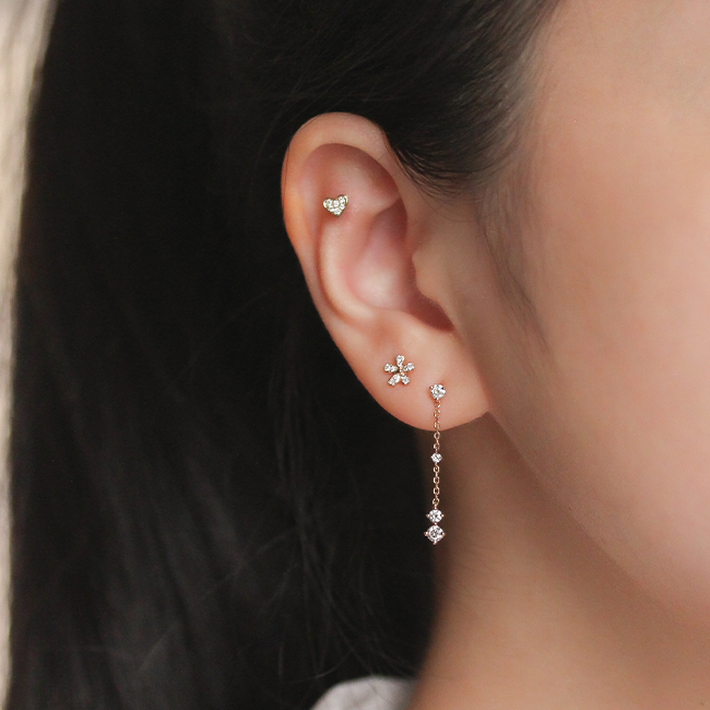 Diamond drop earrings
